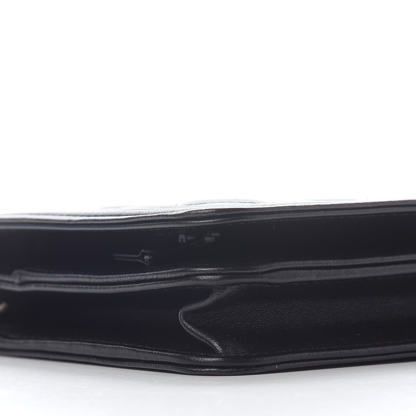 Calfskin Quilted Boy Wallet On Chain WOC Black
