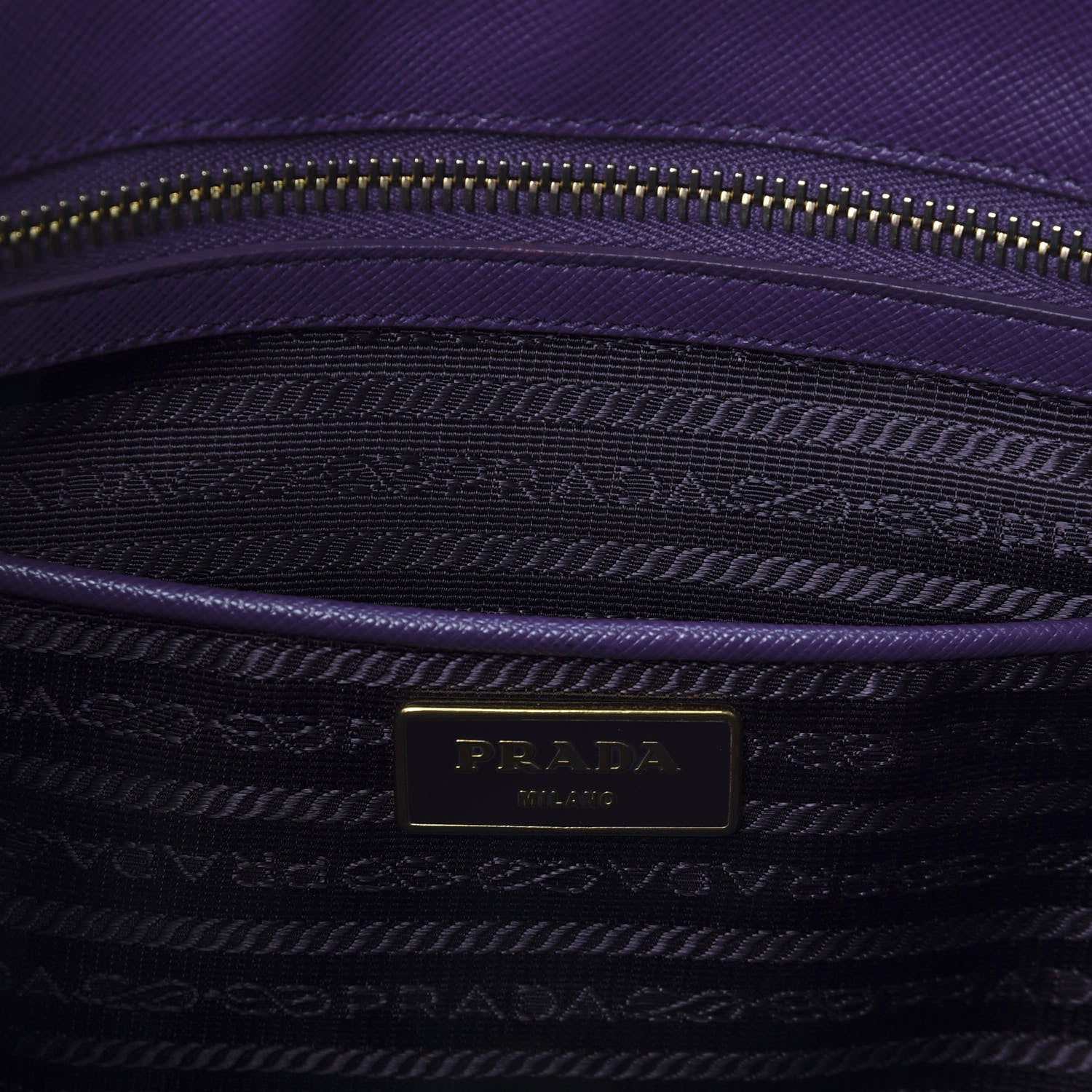 Prada Saffiano Medium Galleria Double Zip Tote Viola 7 of 8