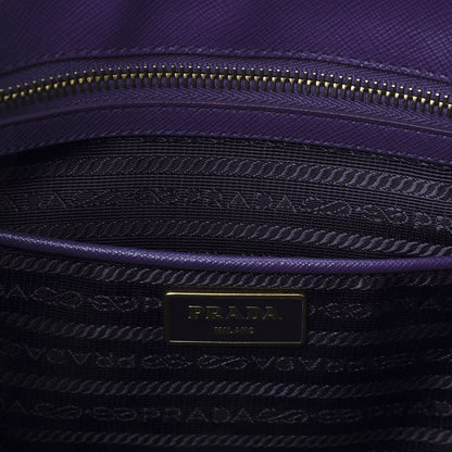 Prada Saffiano Medium Galleria Double Zip Tote Viola 7 of 8