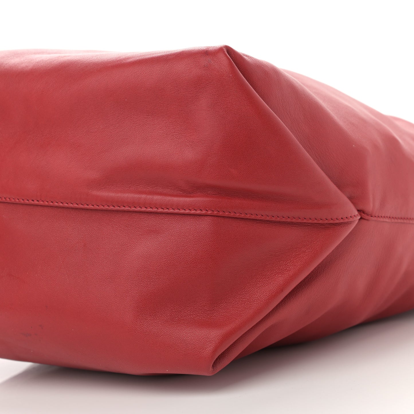 Lambskin Teddy Drawstring Bag Eros Red