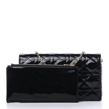 Christian Dior Patent Cannage Lady Dior Clutch Black 4 of 4