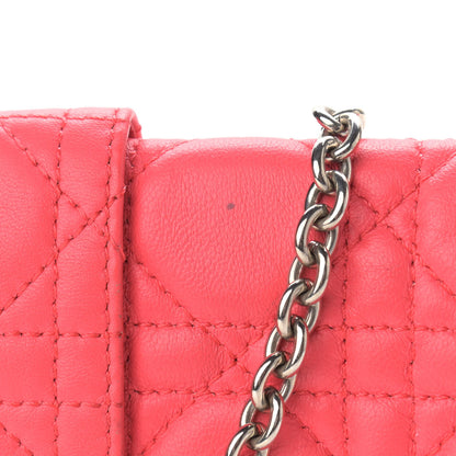Christian Dior Lambskin Cannage Miss Dior Promenade Pouch Corail 12 of 13