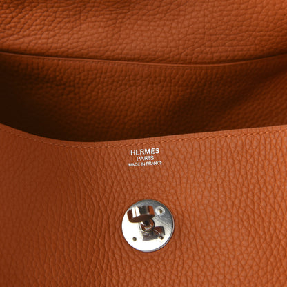 Hermes Taurillon Clemence Lindy 30 Orange 8 of 10