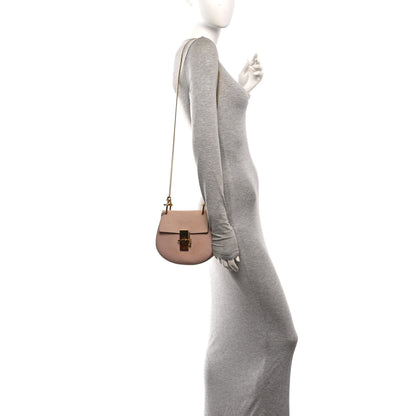 Chloe Grained Lambskin Mini Drew Shoulder Bag Cement Pink 2 of 10