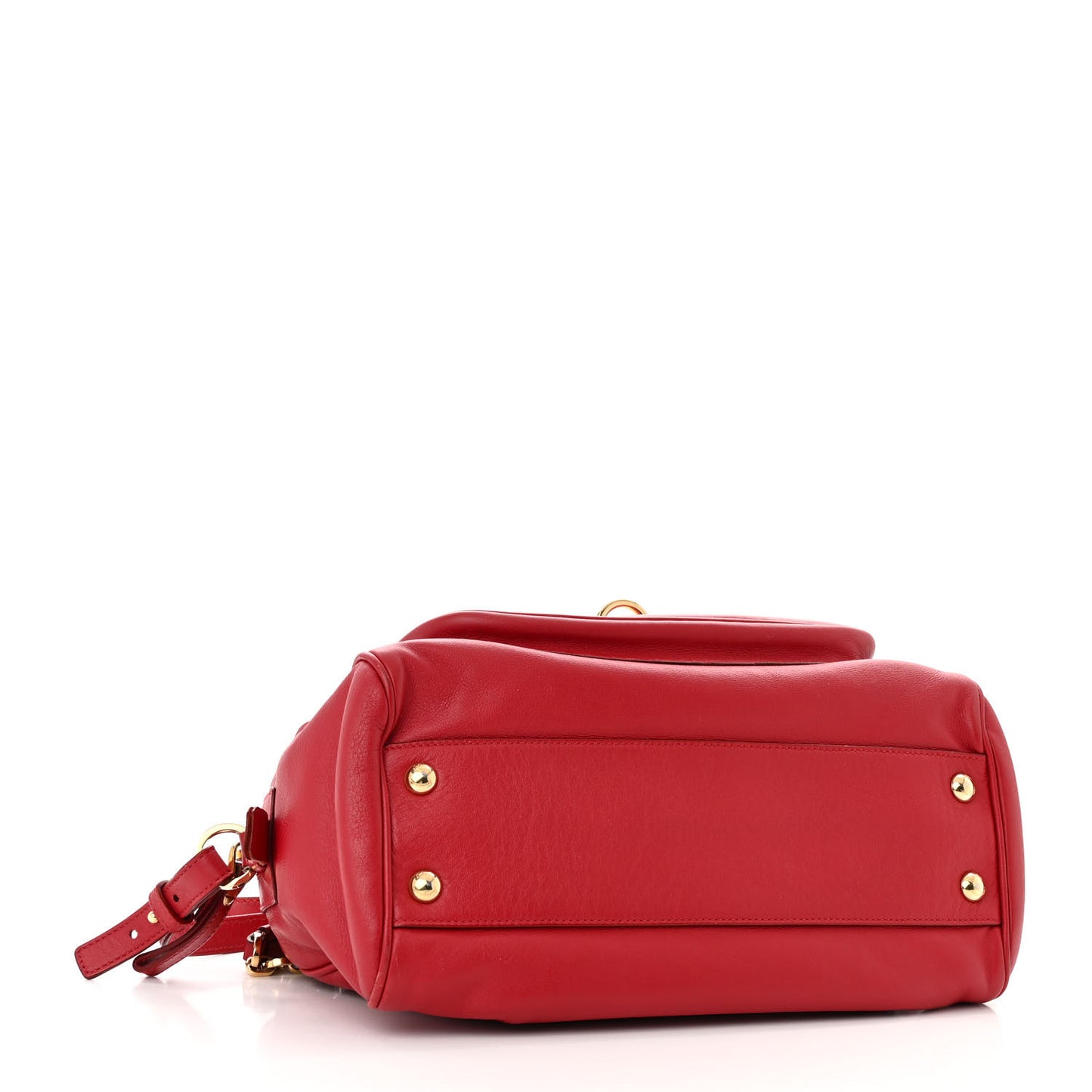 Calfskin Gancini Shoulder Bag Red