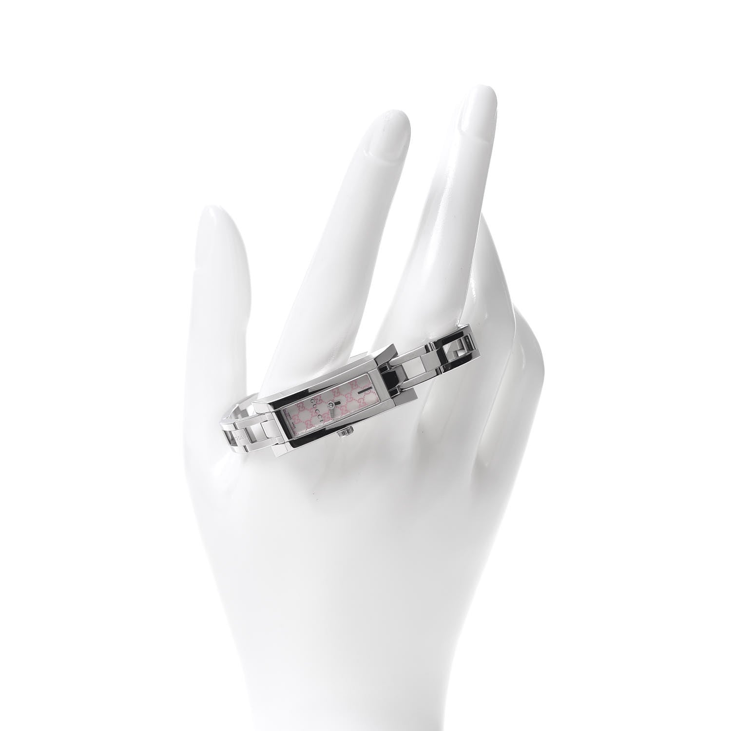 Gucci Stainless Steel Pink Mother of Pearl 14mm 110 G-Link Quartz Watch 2 of 7