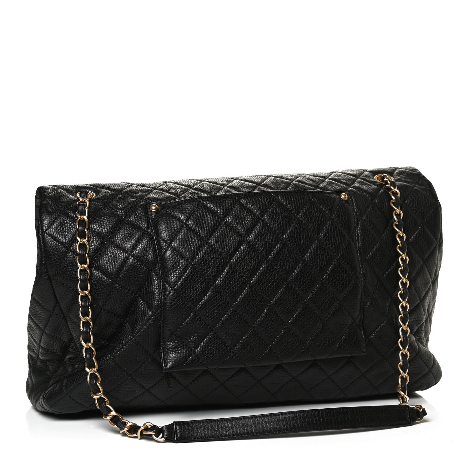 Chanel Calfskin Quilted XXL Travel Flap Bag Black 3 of 10