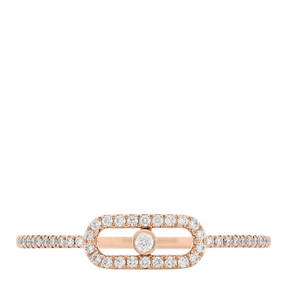 Messika 18K Rose Gold Diamond Move Uno Pave Ring 58 8.5 1 of 4