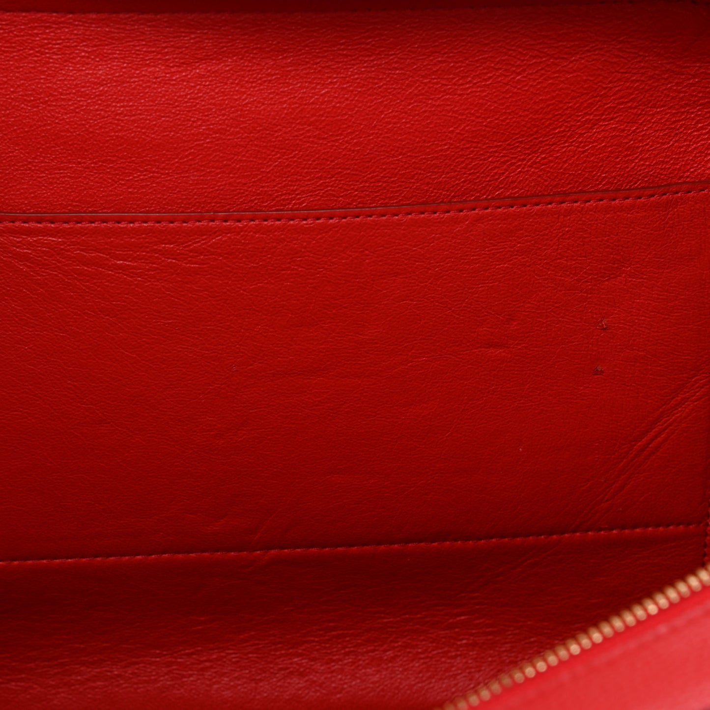 Drummed Calfskin Suede Large Trapeze Coquelicot