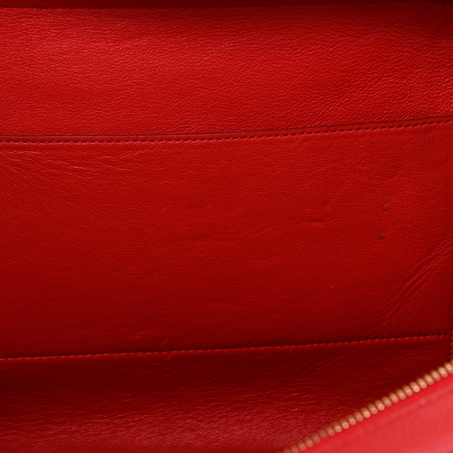 Celine Drummed Calfskin Suede Large Trapeze Coquelicot 9 of 14