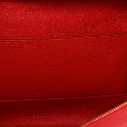 Celine Drummed Calfskin Suede Large Trapeze Coquelicot 9 of 14