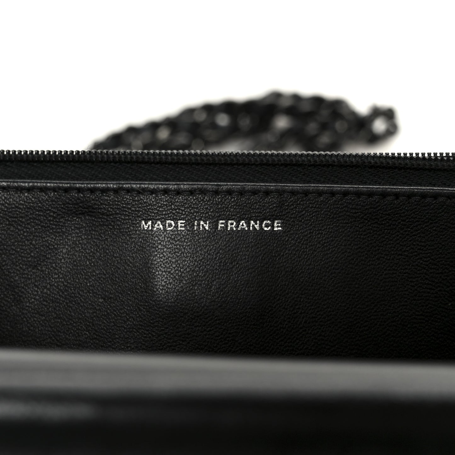 Lambskin Quilted Wallet On Chain WOC So Black