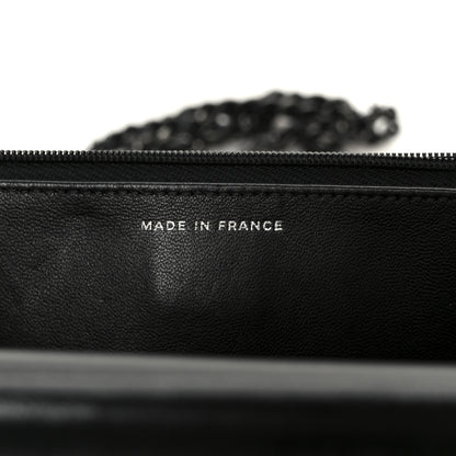 Chanel Lambskin Quilted Wallet On Chain WOC So Black 7 of 12