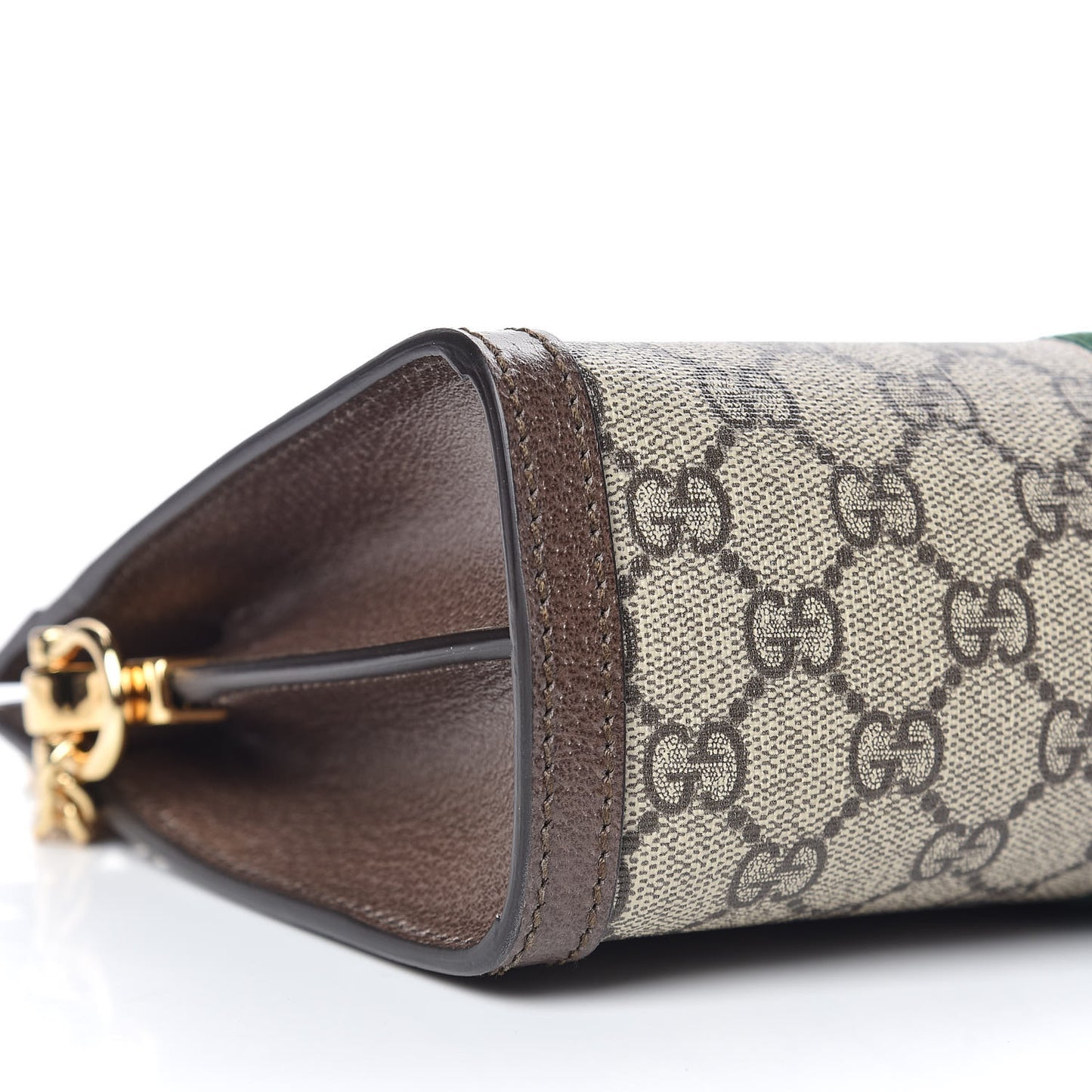 GG Supreme Monogram Web Small Ophidia Chain Shoulder Bag Brown