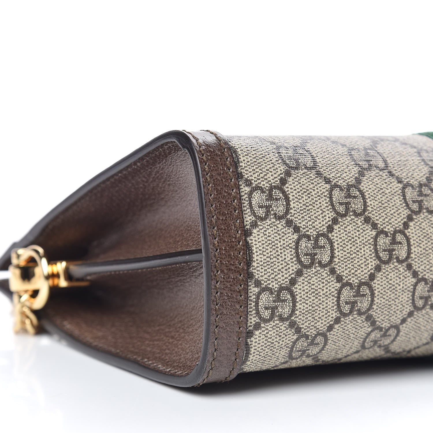 Gucci GG Supreme Monogram Web Small Ophidia Chain Shoulder Bag Brown 5 of 10