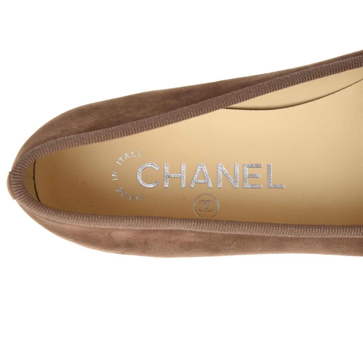Suede Bull Cap Toe CC Ballerina Flats 35 Brown
