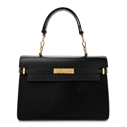 Saint Laurent Pony Hair Calfskin Manhattan Top Handle Black 1 of 10