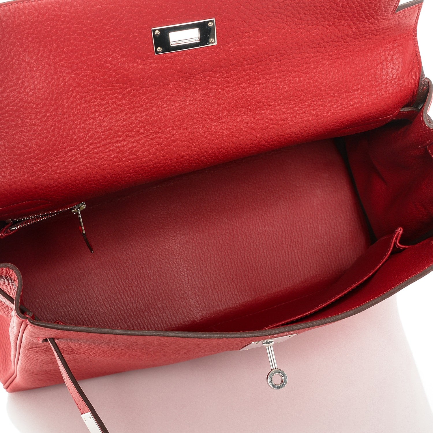 Hermes Taurillon Clemence Kelly Retourne 32 Rouge Casaque 6 of 8