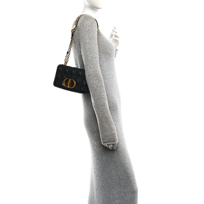 Christian Dior Calfskin Cannage Small Caro Bag Black 2 of 10