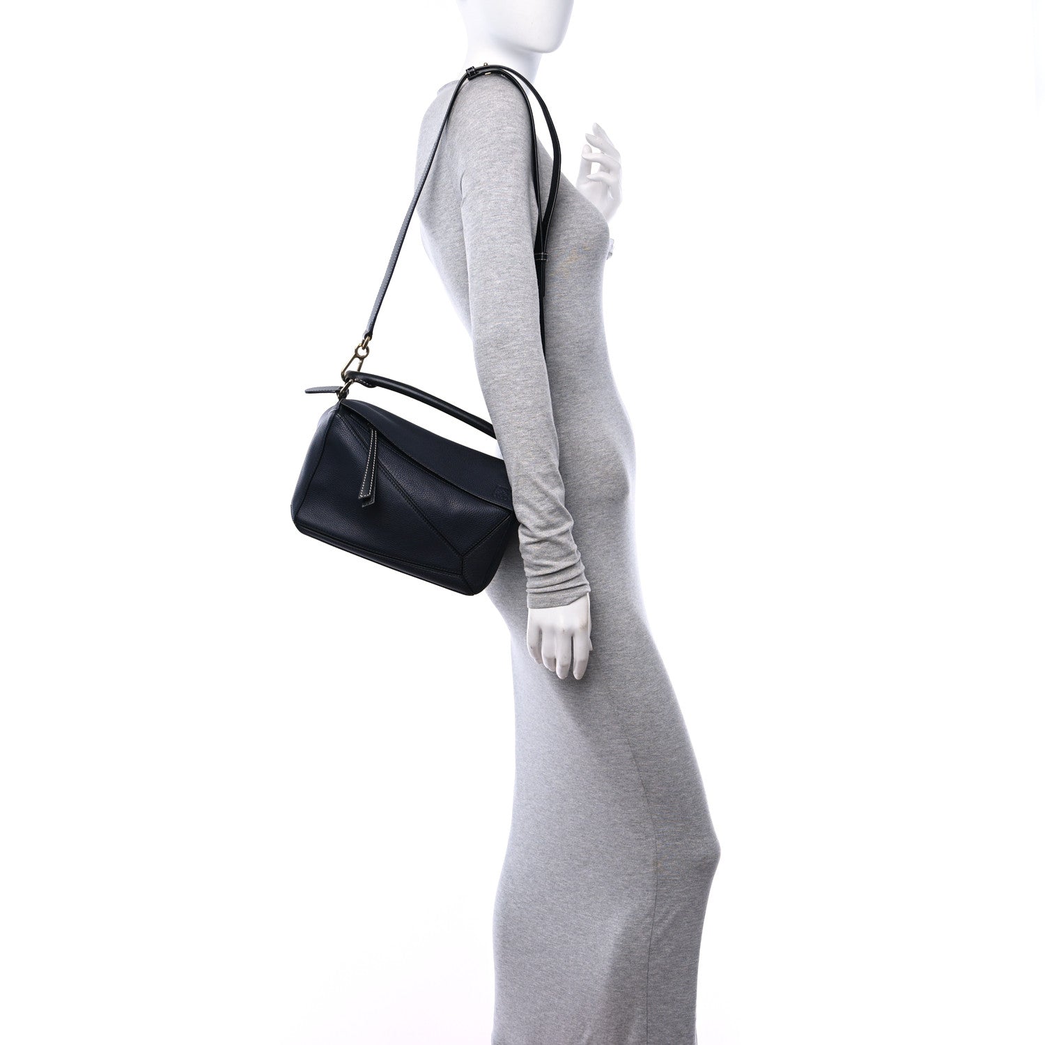 Loewe Calfskin Small Puzzle Bag Midnight Blue Black 2 of 10