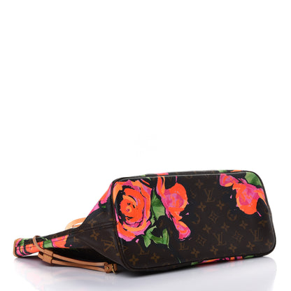 Louis Vuitton Monogram Roses Neverfull MM 3 of 4