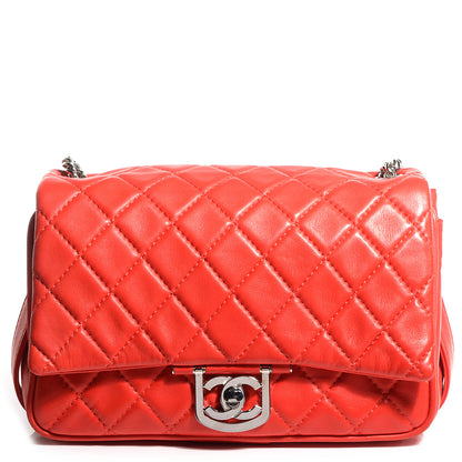Chanel Lambskin Icons Secret Label Jumbo Flap Red 1 of 7