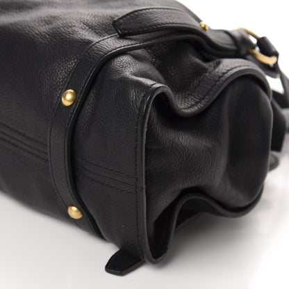 Miu Miu Vitello Drawstring Bow Satchel Black 7 of 11