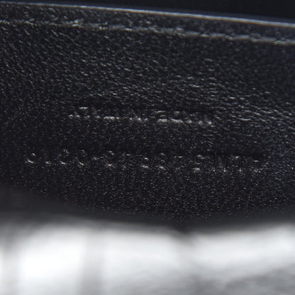 Saint Laurent Calfskin Crocodile Embossed Matelasse Monogram Baby Niki Chain Satchel Black 7 of 9