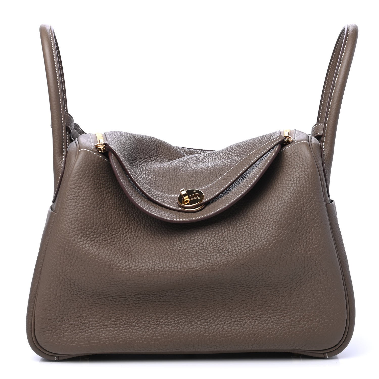 Hermes Taurillon Clemence Lindy 30 Etoupe 1 of 6