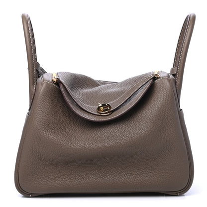 Hermes Taurillon Clemence Lindy 30 Etoupe 1 of 6