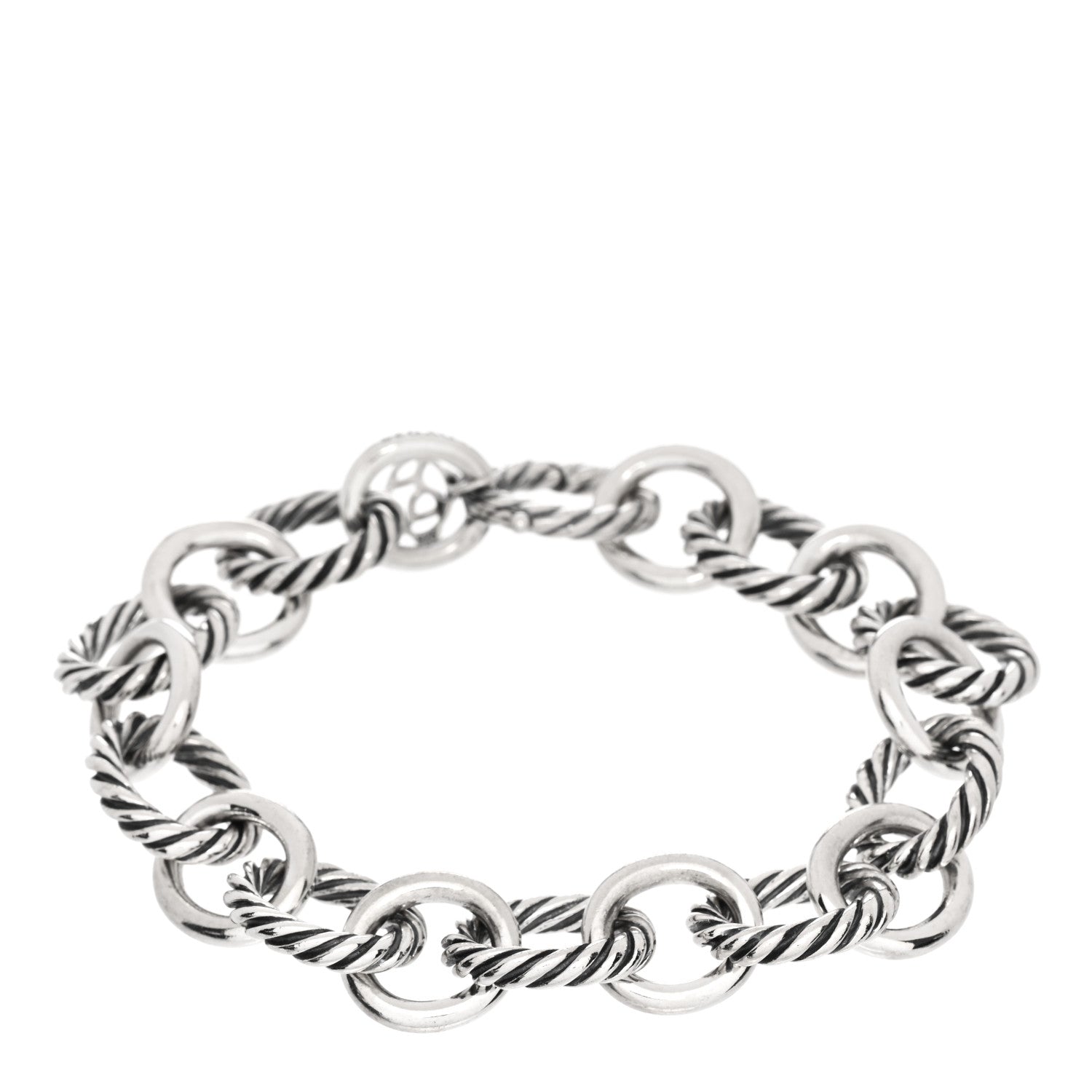 David Yurman Sterling Silver 12mm Large Oval Link Bracelet 1 of 3