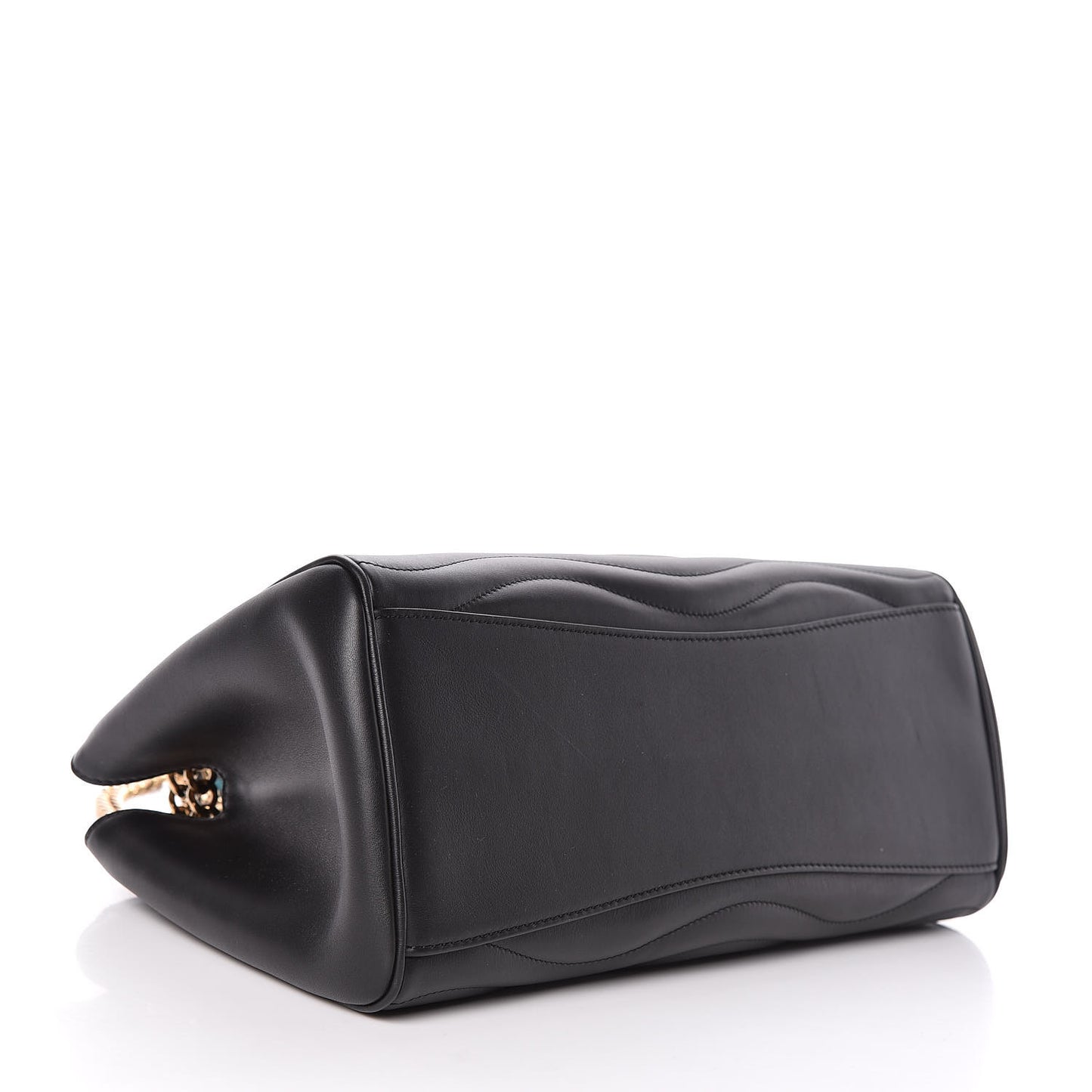 Calfskin New Wave Chain Tote Black