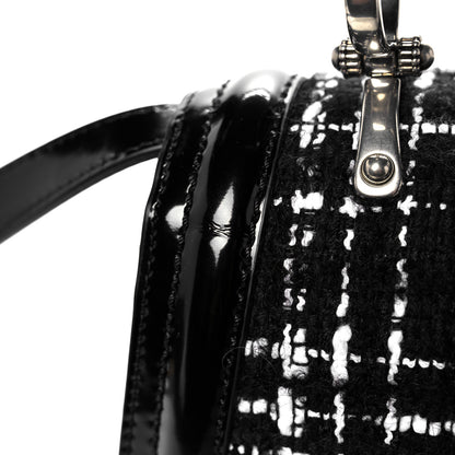 Dolce & Gabbana Polished Calfskin Tweed DG Amore Envelope Bag Black 14 of 16