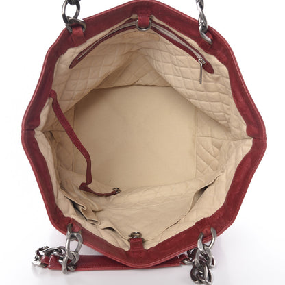 Chanel Distressed Caviar Outdoor Ligne Tote Red 5 of 8