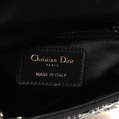 Christian Dior Satin Crystal Cannage Mini Lady Dior Black 6 of 11