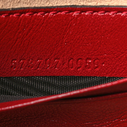 Gucci Textured Calfskin Web Mini Rajah Slim Flap Shoulder Bag Romantic Cherry 7 of 11