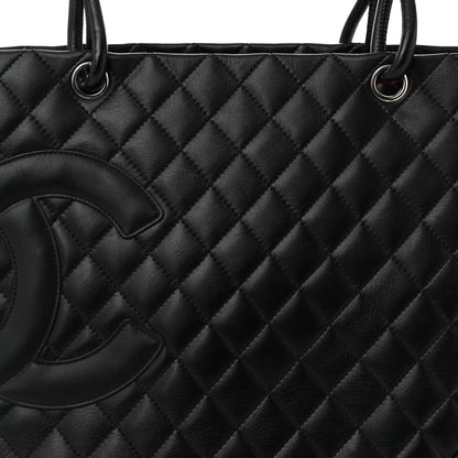 Chanel Calfskin Quilted Large Cambon Tote Black 8 of 10