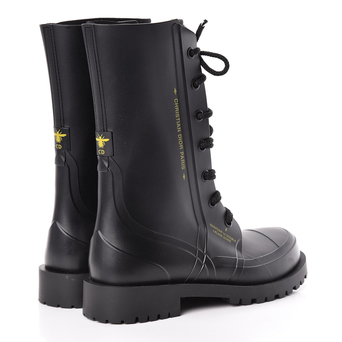 Rubber Diorcamp Low Boots 39 Black
