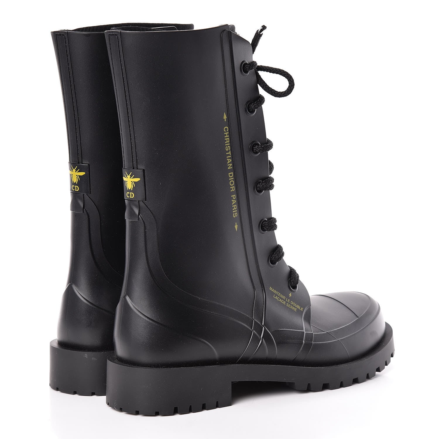 Christian Dior Rubber Diorcamp Low Boots 39 Black 4 of 7