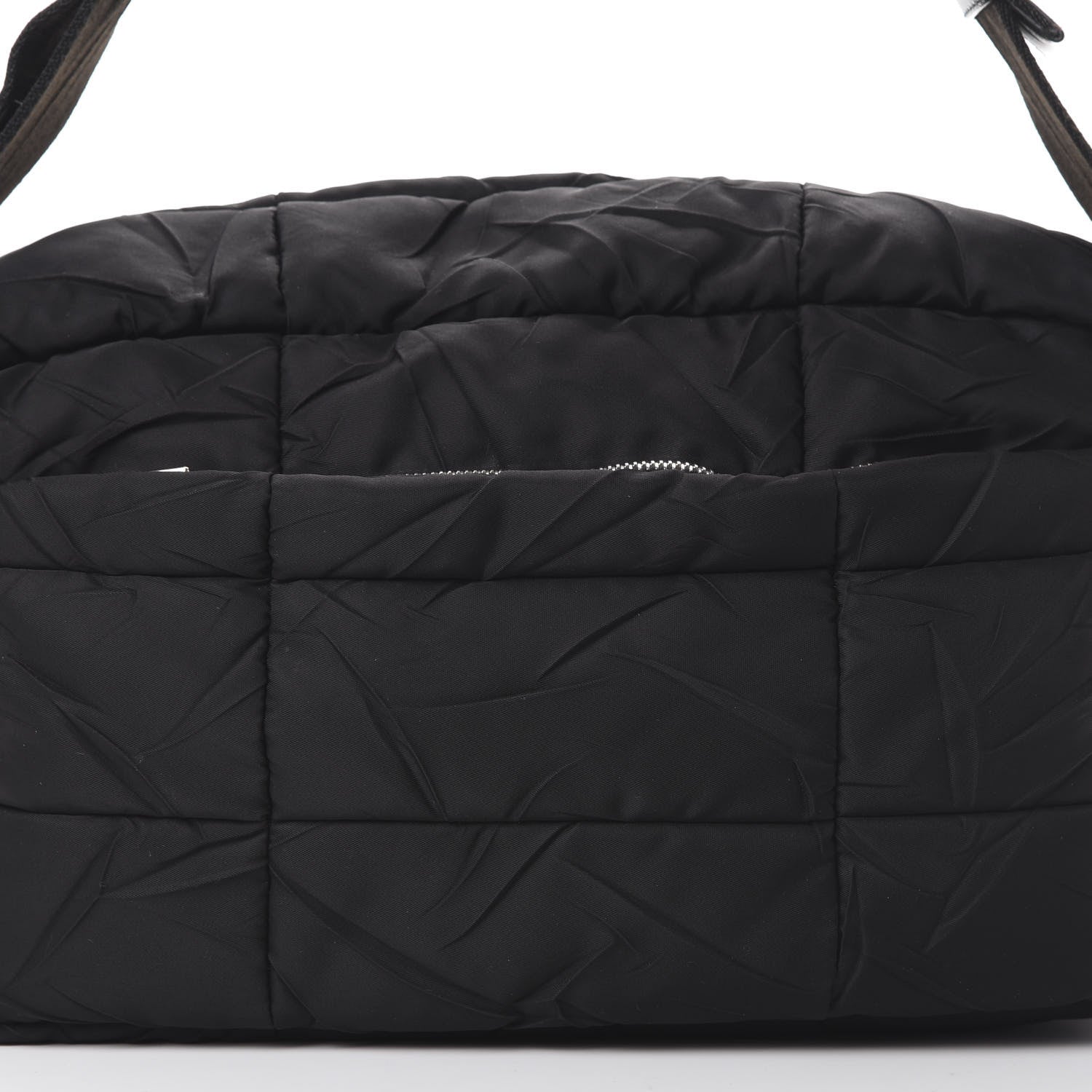 Prada Nylon Tessuto Impuntu Quilted Shoulder Bag Black 8 of 11
