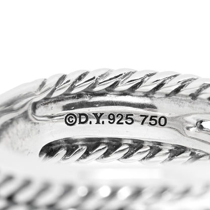 David Yurman Sterling Silver 18K Yellow Gold 6mm X Crossover Ring 51 5.75 4 of 4