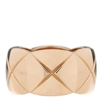 Chanel 18K Beige Gold Large Coco Crush Ring 53 6.5 1 of 8