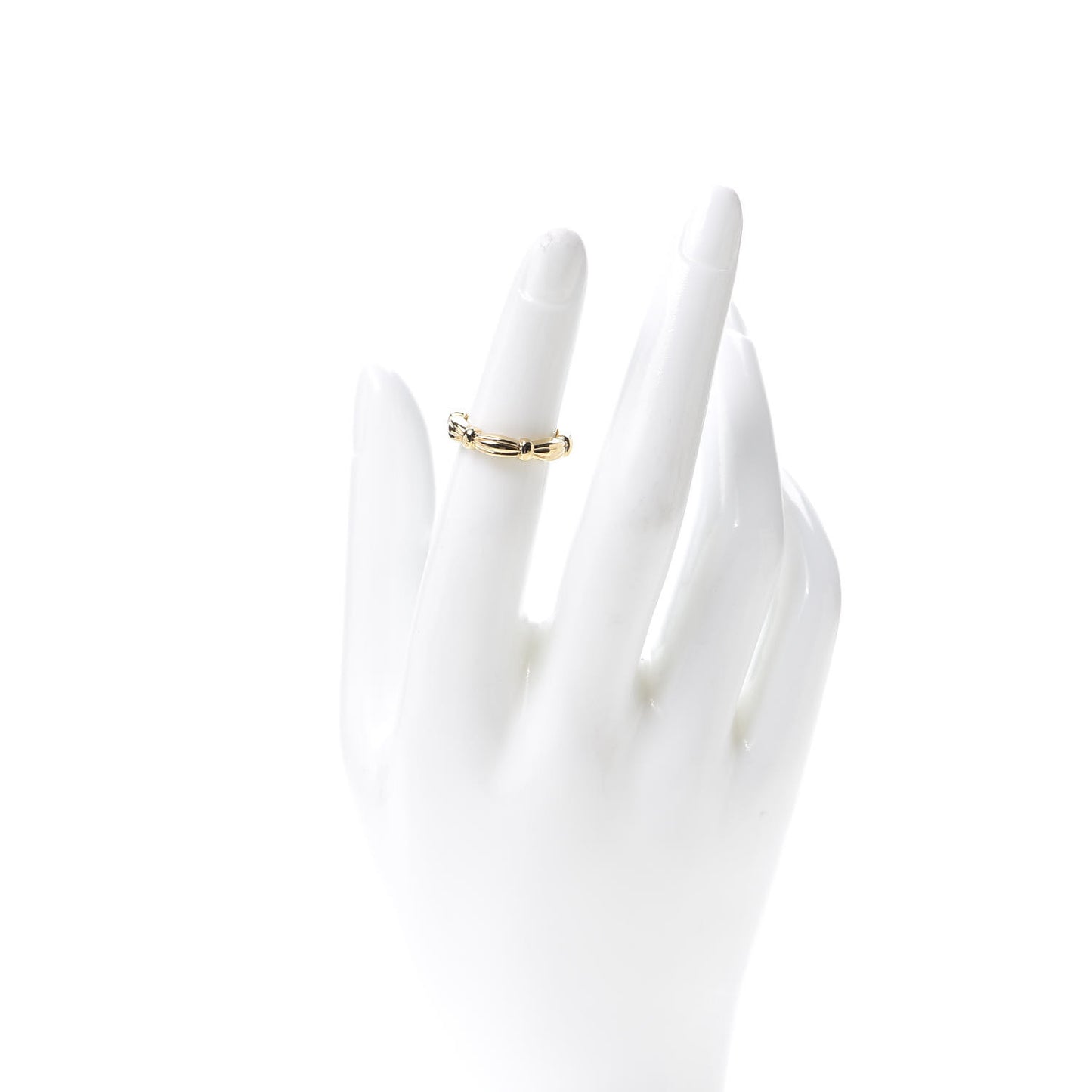 18K Yellow Gold Ribbon Band Ring 47 4