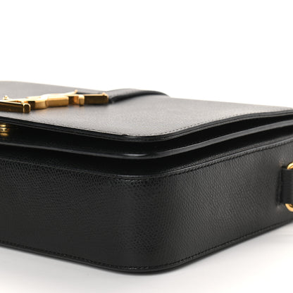 Saint Laurent Textured Calfskin Medium Classic Monogram Universite Bag Black 8 of 9