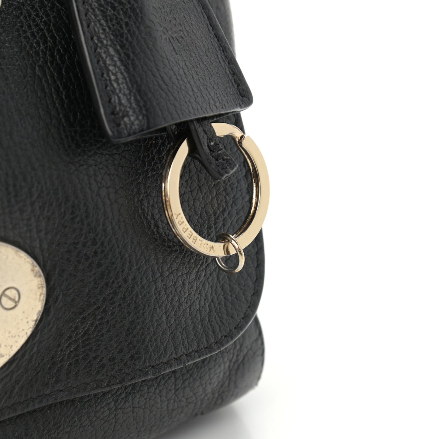 Glossy Goatskin Small Lily Flap Black