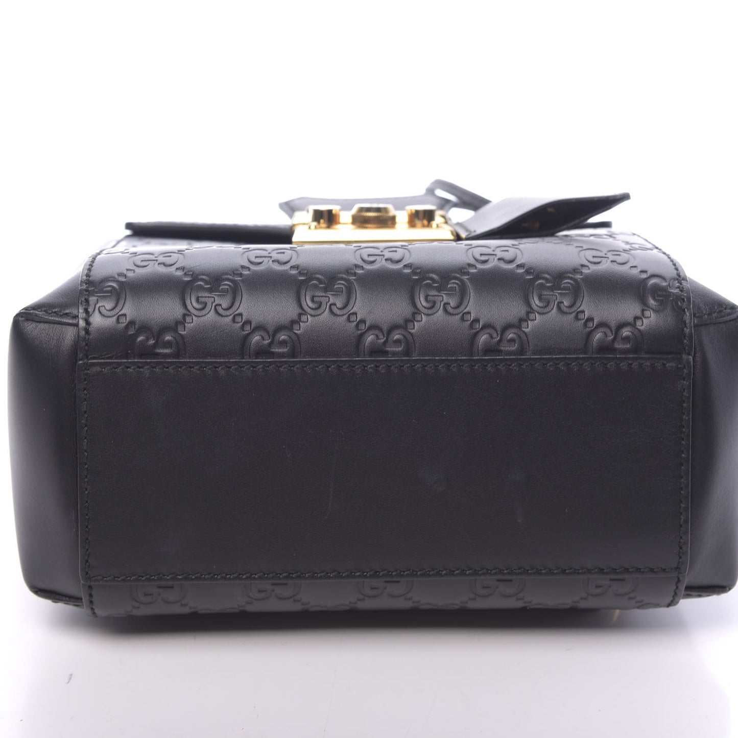 Guccissima Signature Padlock Backpack Black