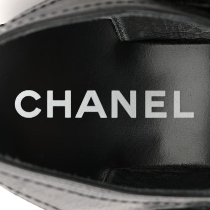 Chanel Calfskin Chain Sandals 37 Black 8 of 10
