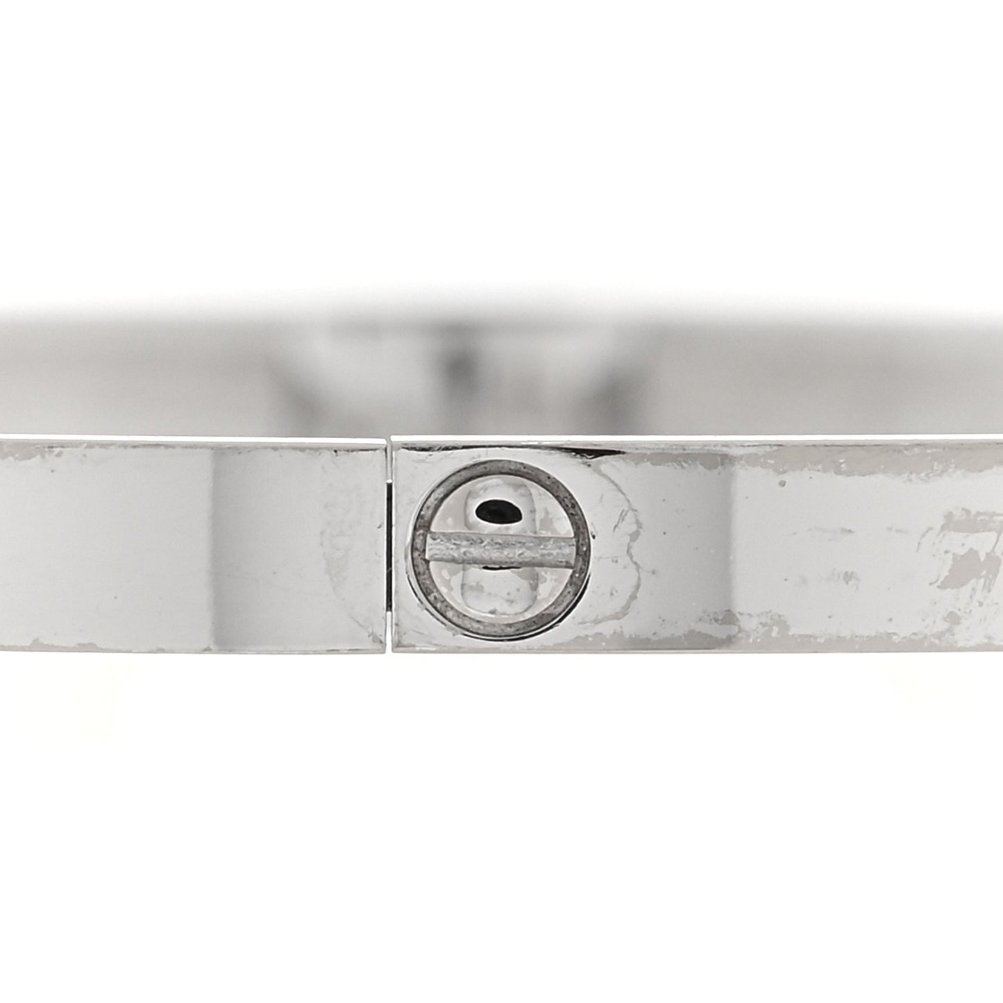 18K White Gold 6 Diamond Small LOVE Bracelet 20