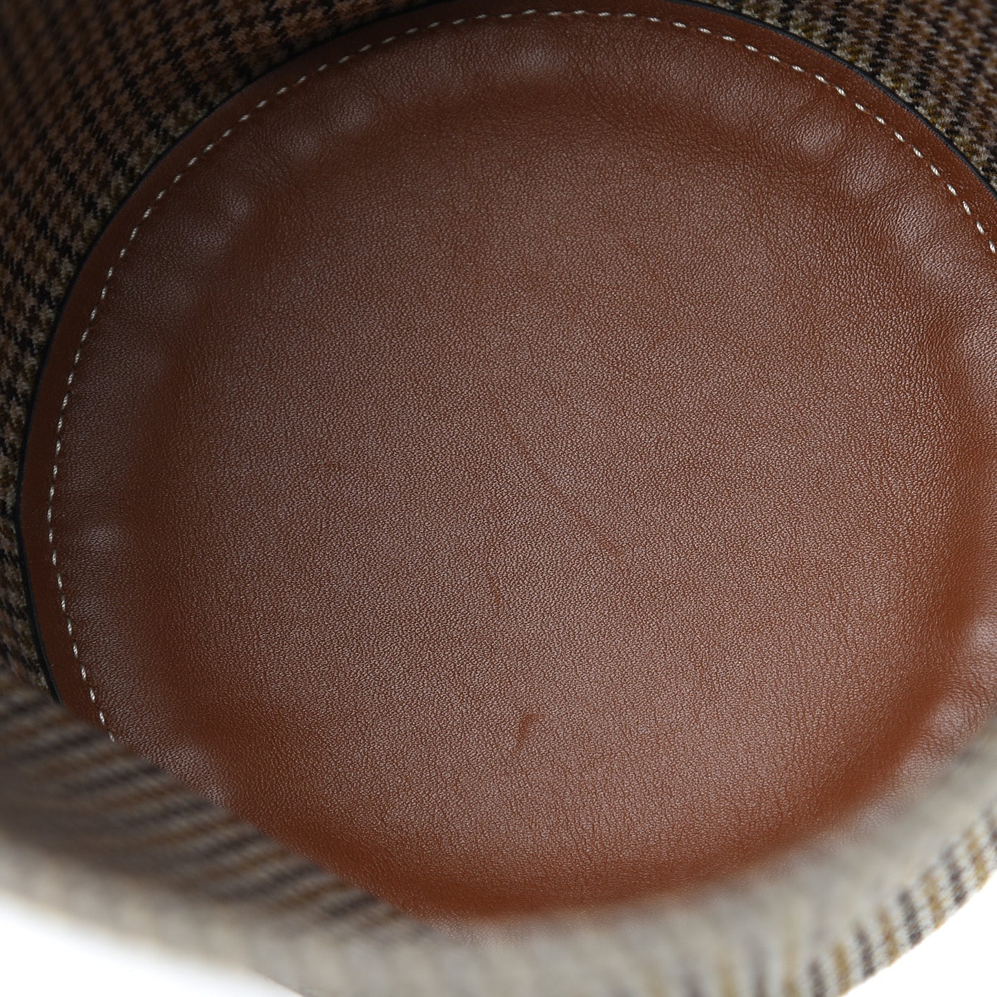 Smooth Calfskin Tweed Nano Big Bag Bucket Tan