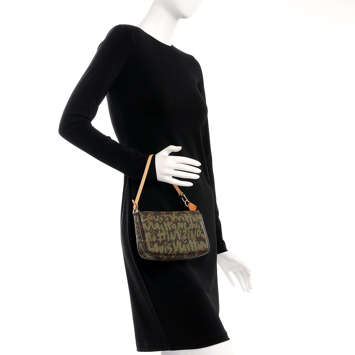 Monogram Graffiti Pochette Accessories Kaki